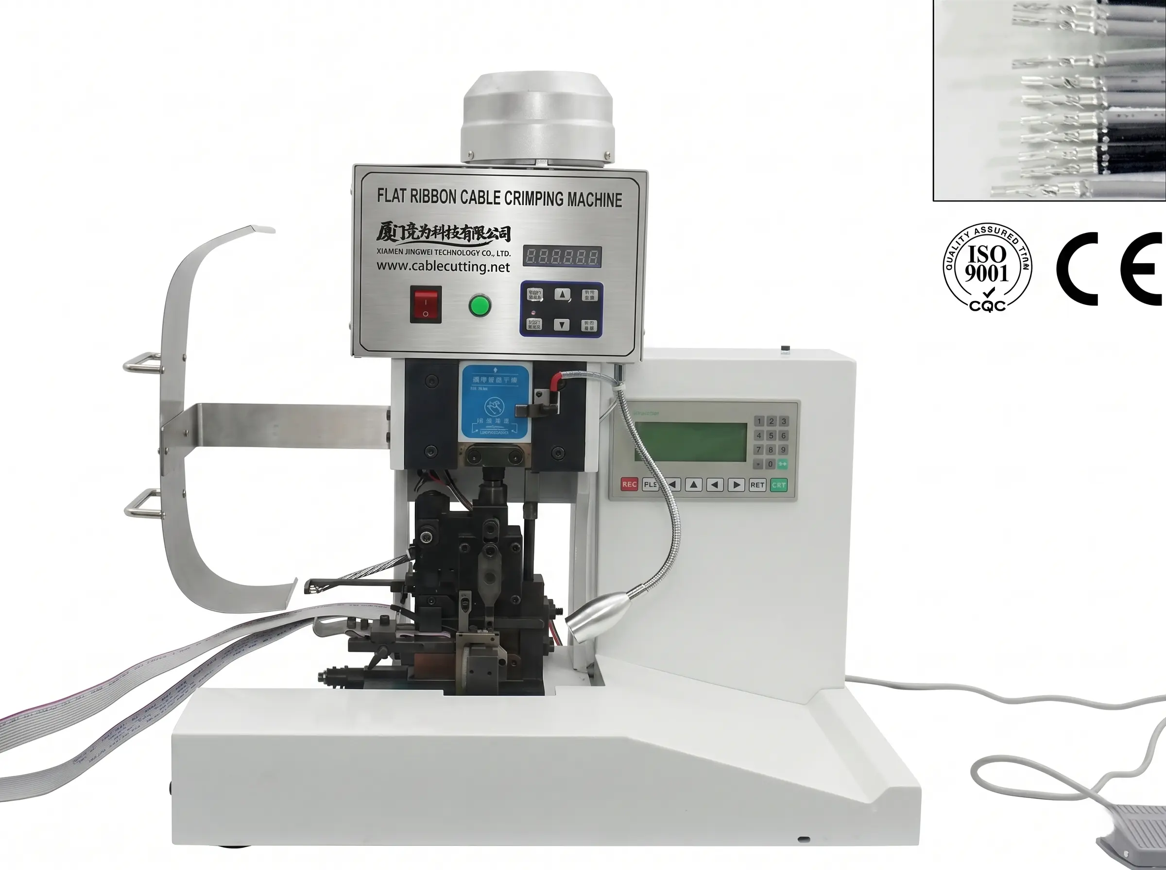 Máquina de Crimpado de Cable Plano Semi-Automática WPM-FCCM-18 | JINGWEI
