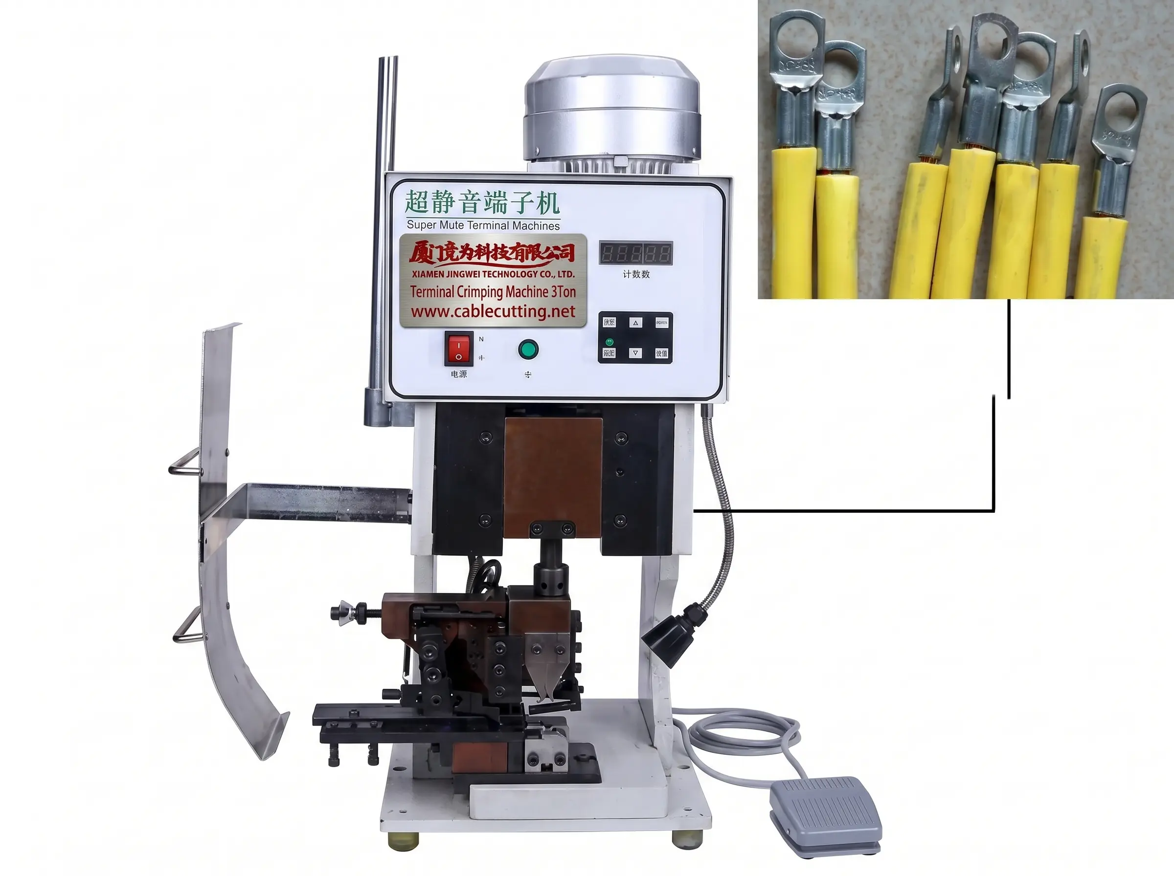 Máquina de Crimpado de Terminales Semiautomática Silenciosa WPM-3000S
