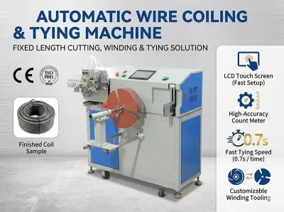 Máquina Automática de Corte, Bobinado y Atado de Cables WPM-18-45