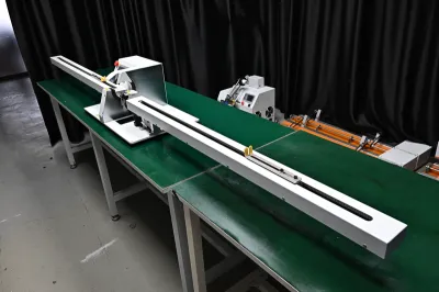 Máquina Enrolladora de Cinta + Estirado de Alambre a Doble Cara JW-303KL-1m Thumb