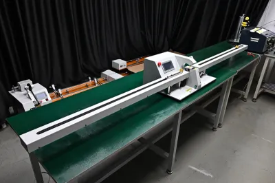 Máquina Enrolladora de Cinta + Estirado de Alambre a Doble Cara JW-303KL-1m