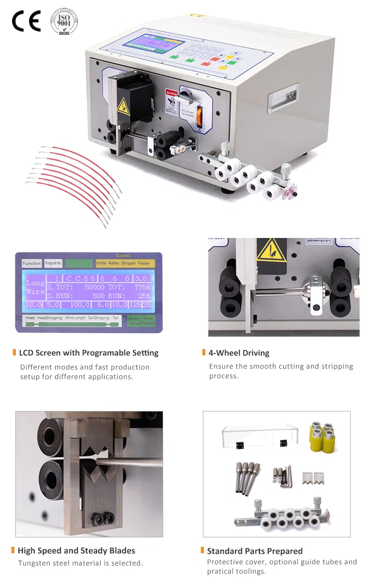 Máquina peladora de alambres de doble alimentación, Máquina peladora de corte de alambre de doble línea, Máquina peladora de alambre eléctrico, Máquina peladora de corte de cable