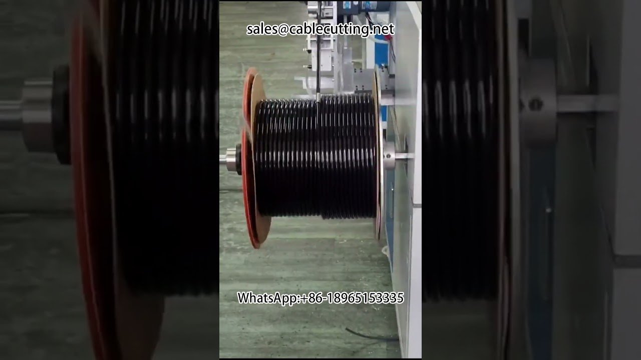 Máquina automática de conteo de metros, clasificación, corte y bobinado de tubos #ConteoDeTubos