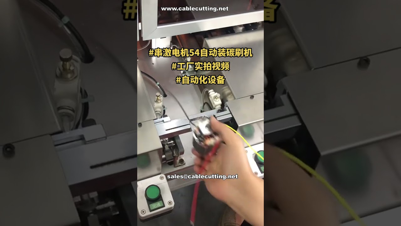 Máquina Automática de Ensamblaje de Escobillas de Carbón para Motores Serie | Lista para Envío | Demo Técnico de Fábrica