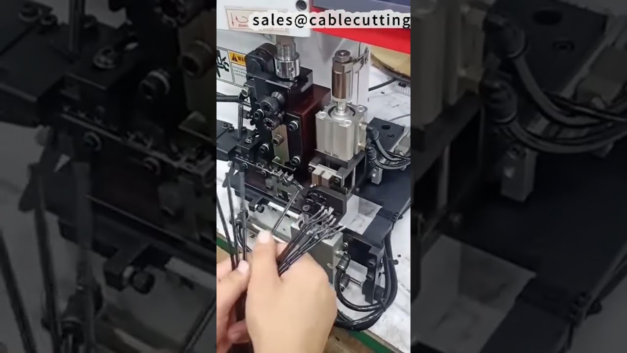 Máquina de pelado y crimpado de cables paralelos con doble crimpado | Alta eficiencia #fábrica #máquina #bricolaje
