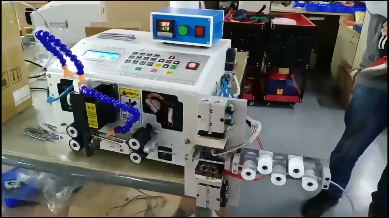 Máquina Automática de Corte y Pelado de Cables Trenzados con Calentador Integrado