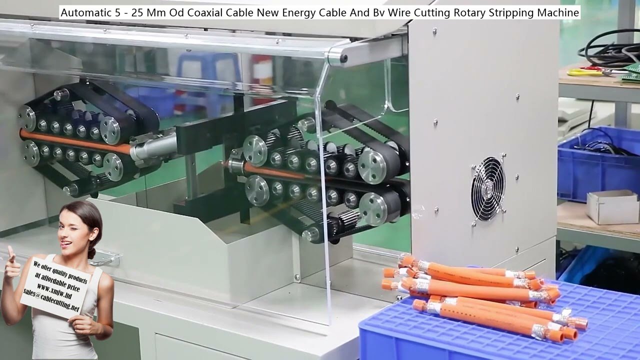 Máquina Peladora Rotativa Automática para Cables Coaxiales, de Nueva Energía y BV (5-25 mm OD)
