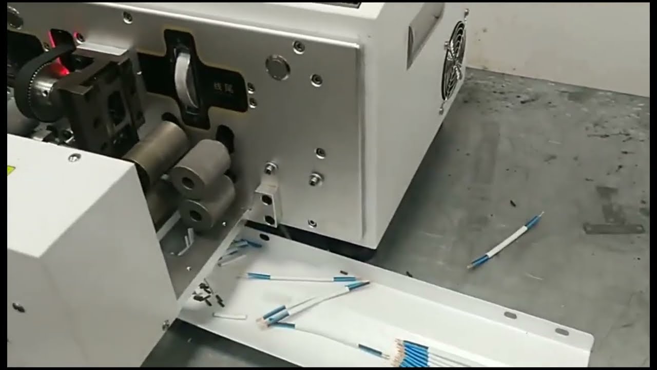 Máquina Automática para Pelar, Cortar y Torcer Cables Planos y Forrados - Peladora de Alambre Totalmente Automática