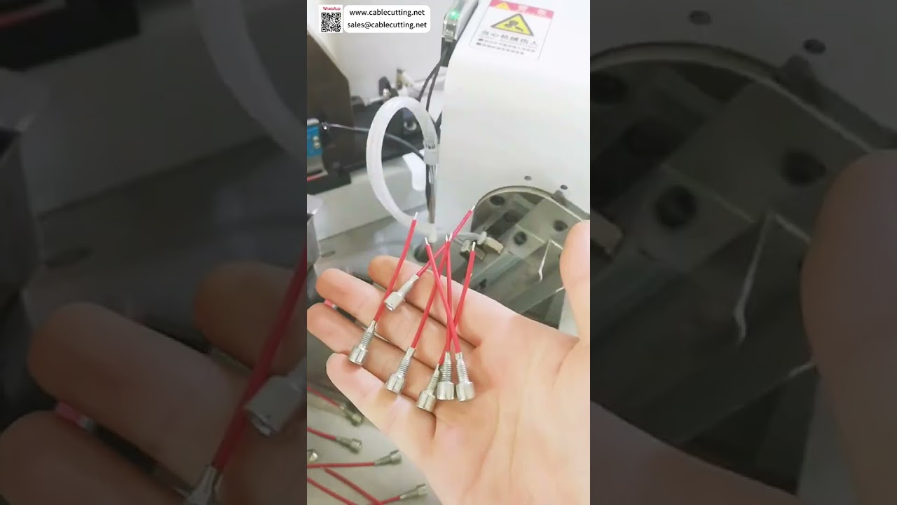 Crimpadora Automática de Terminales con Cabezal Calefactor por Electrodo para Máquina de Arnés