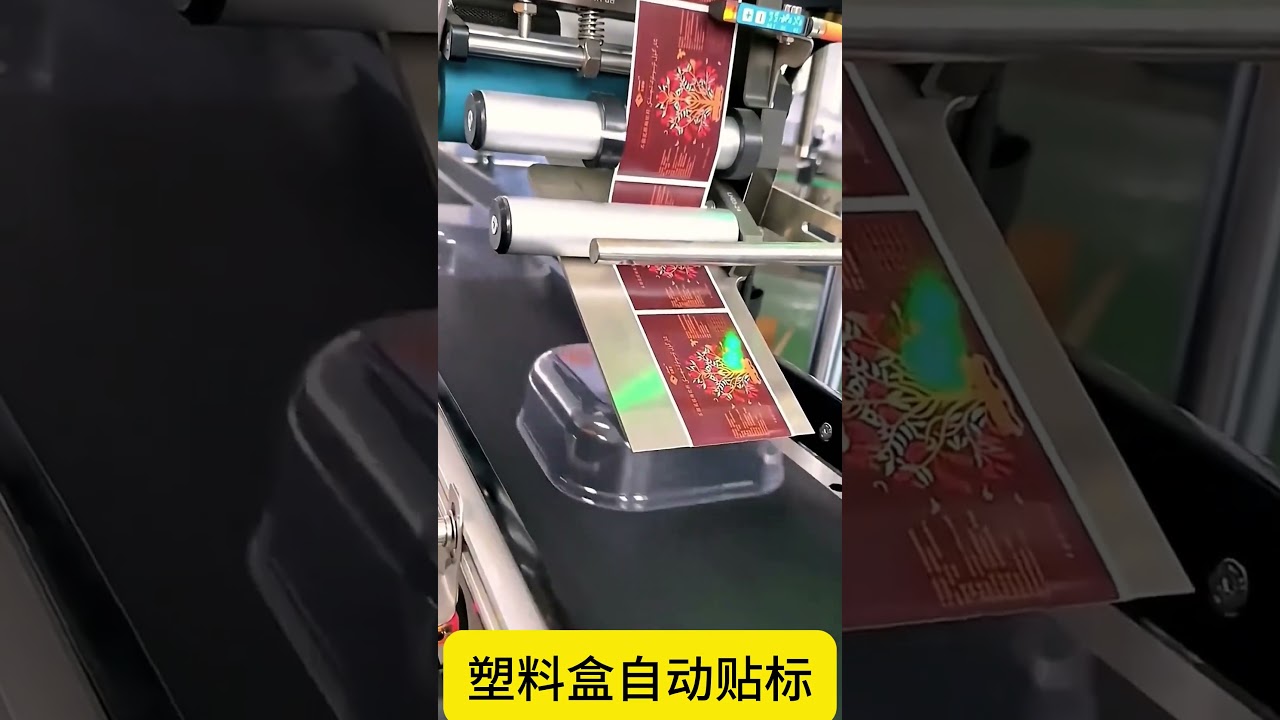 Máquina etiquetadora automática de superficie plana para cajas de plástico y blisters | Etiquetadora industrial