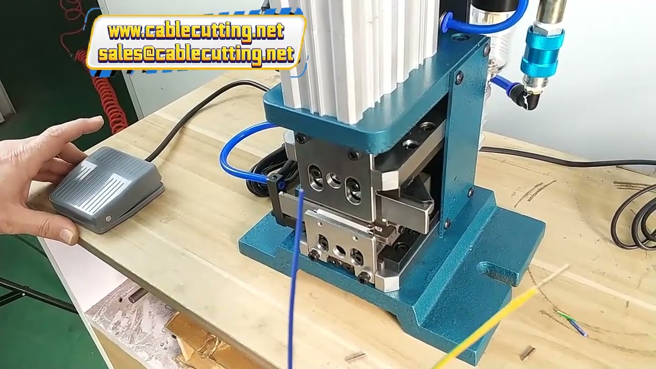 Máquina Pelacables Neumática 4FN para Cables Trenzados | Peladora de Cables Industrial