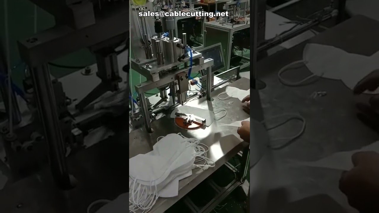 Máquina automática de soldadura por puntos para mascarillas N95, FFP2 y desechables con cinta para orejas