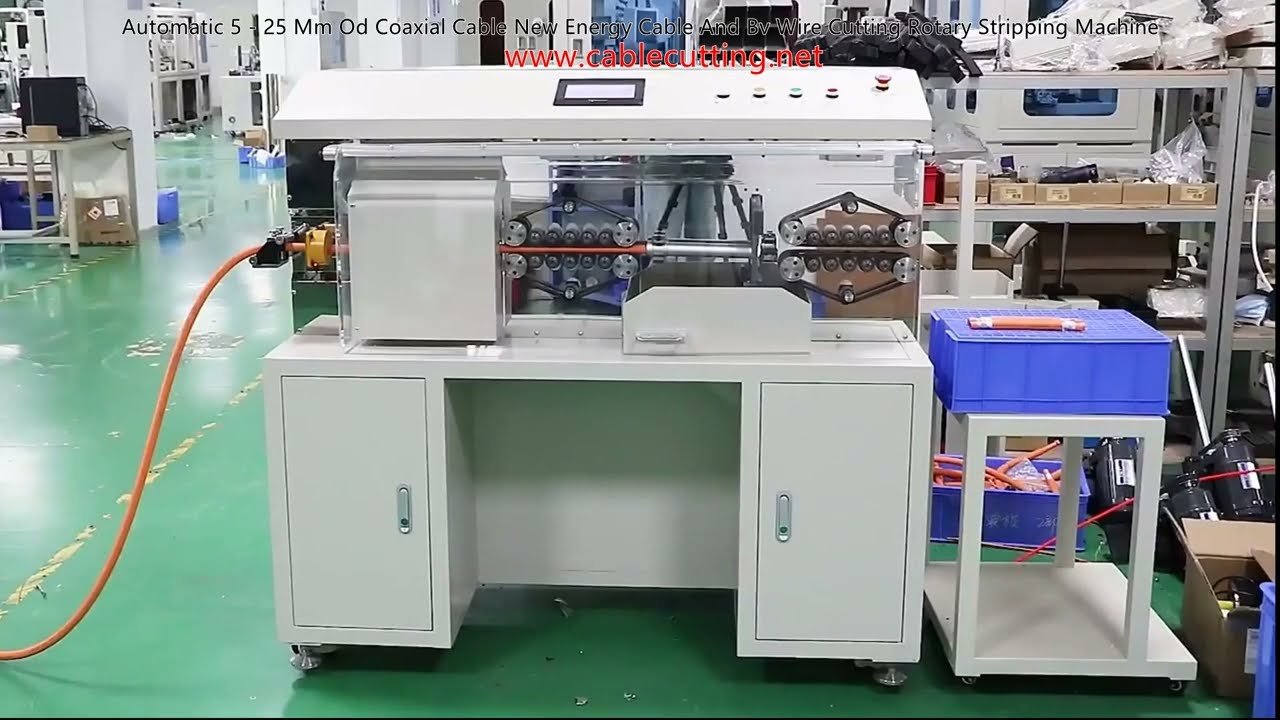 Máquina Peladora Rotativa Automática para Cable Coaxial de 5-25mm, Cable de Nueva Energía y Cable BV | Corte y Pelado de Precisión