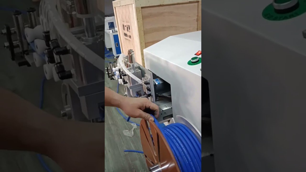 Máquina Automática de Conteo, Clasificación, Corte y Bobinado de Manguera de Caucho con Medición Precisa | Automatización Industrial