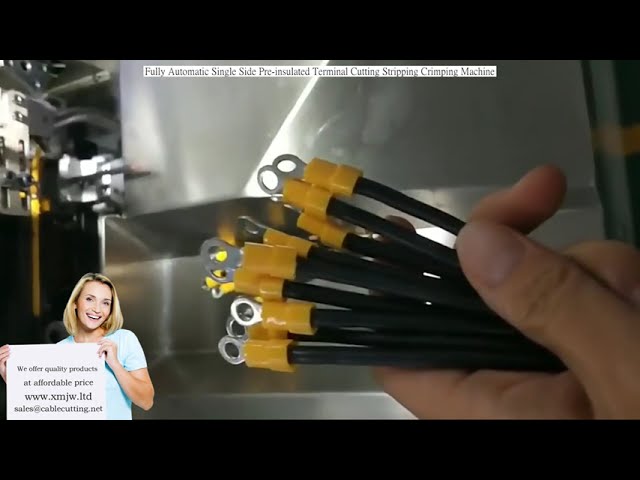 Máquina Totalmente Automática para Corte, Pelado y Crimpado de Terminales Preaislados de Un Solo Lado