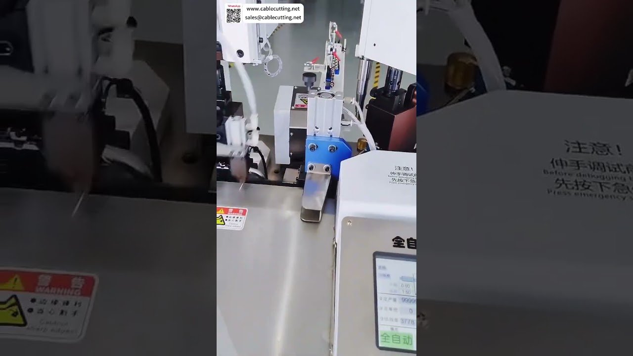 Máquina de crimpado automática de doble cabezal con CFM para cable AWG28 - Fabricación de arneses
