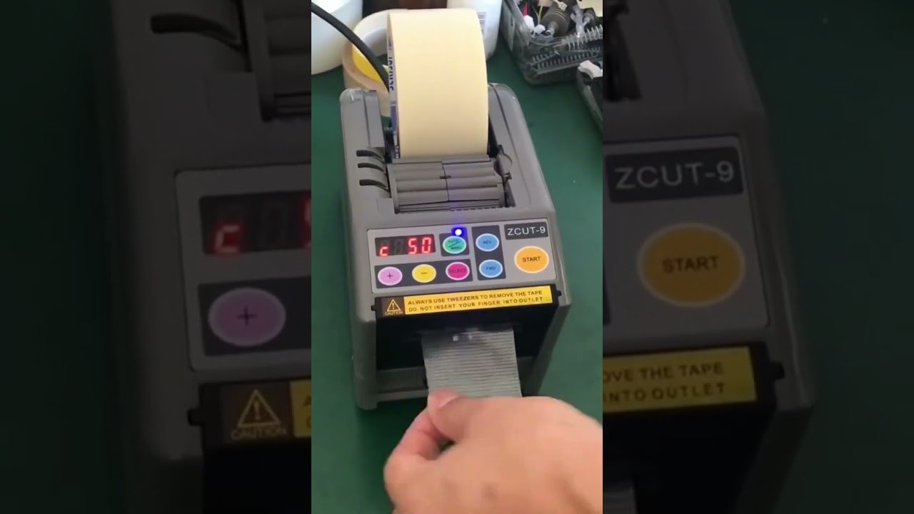Máquina Cortadora de Cinta Adhesiva Automática: Función y Eficiencia en Fábrica #maquinaria #automatización