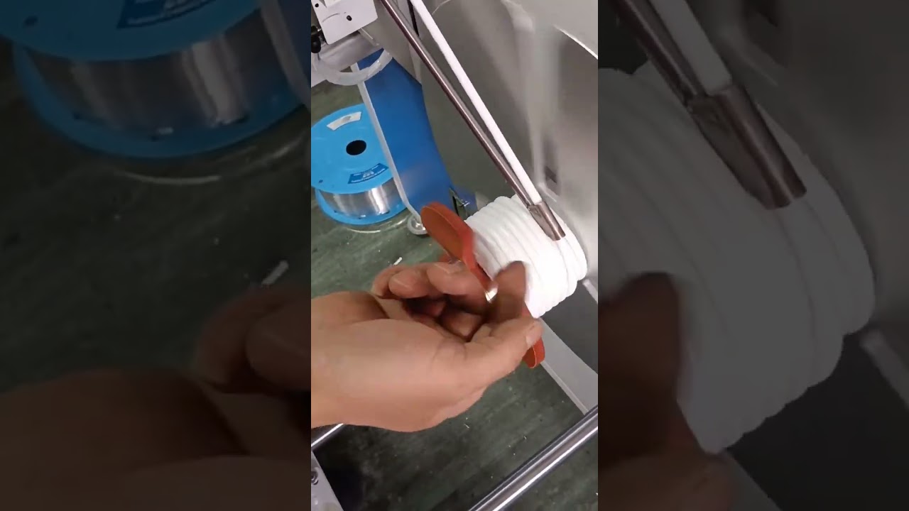 Máquina automática de conteo, clasificación, corte y bobinado de tubos para purificadores de agua #fábrica #maquinaria