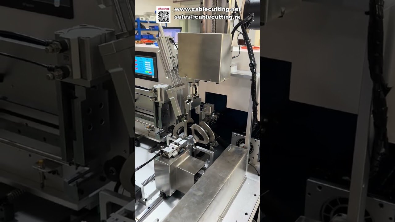 Máquina totalmente automática para conteo, corte, bobinado y atado de cables
