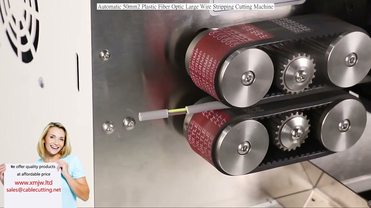 Máquina Automática para Pelar y Cortar Cables de Fibra Óptica Plástica de 50 mm²