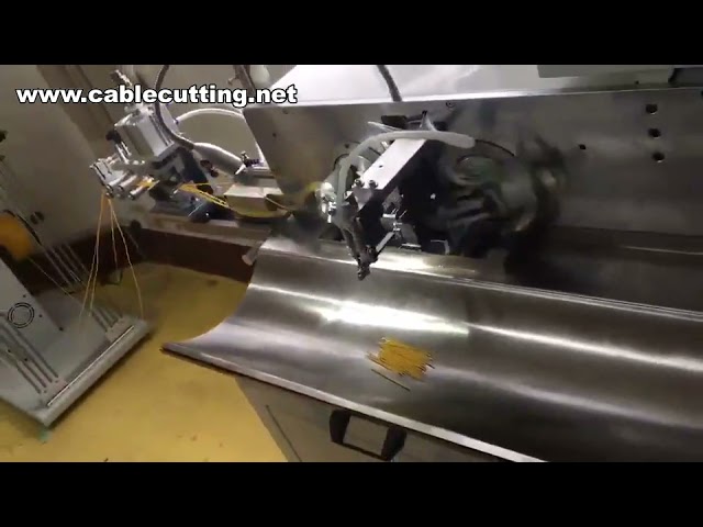 Máquina Automática de Corte, Pelado, Trenzado, Estañado y Crimpado de Cables para Ambos Extremos