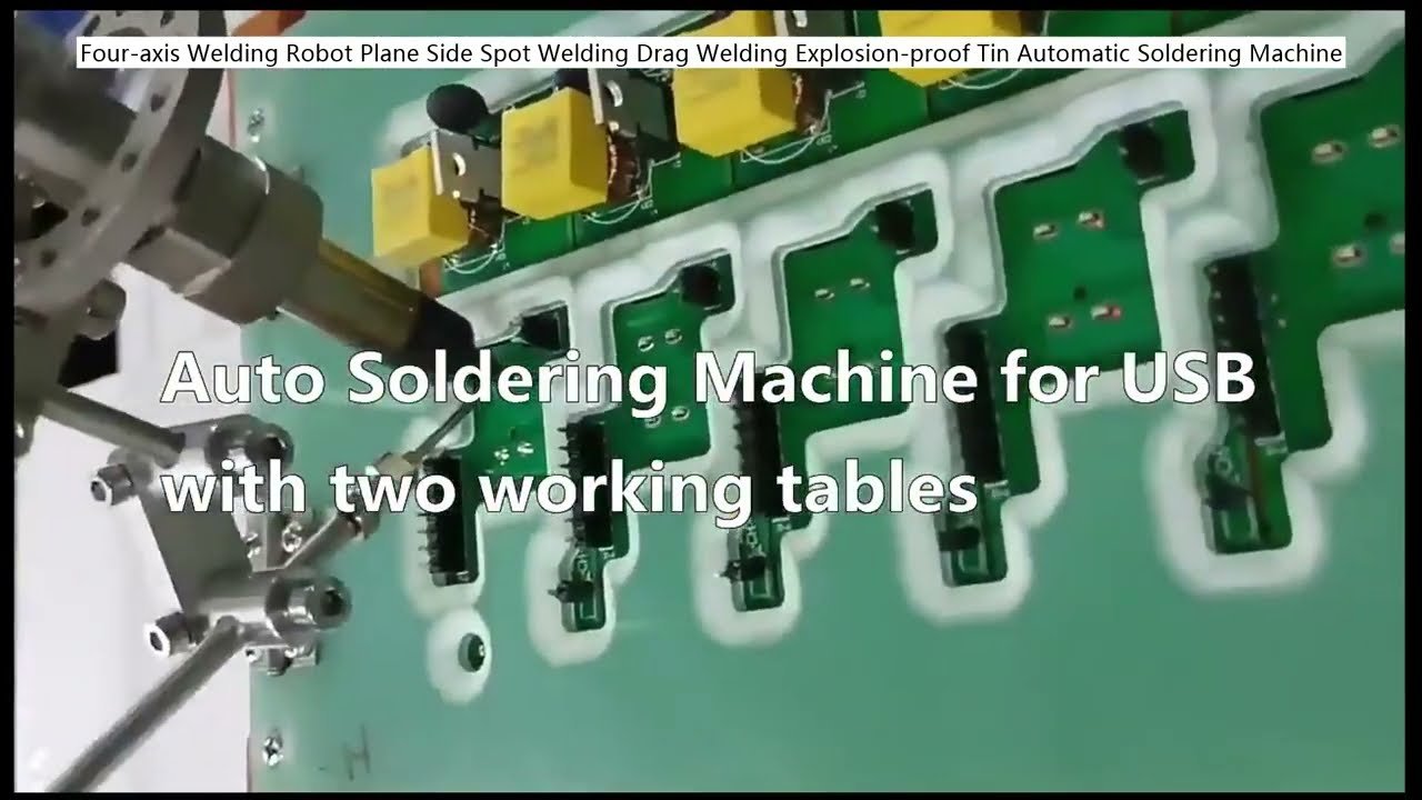 Robot de Soldadura de 4 Ejes: Soldadura por Puntos, Arrastre y Estaño Antiexplosivo Automatizado