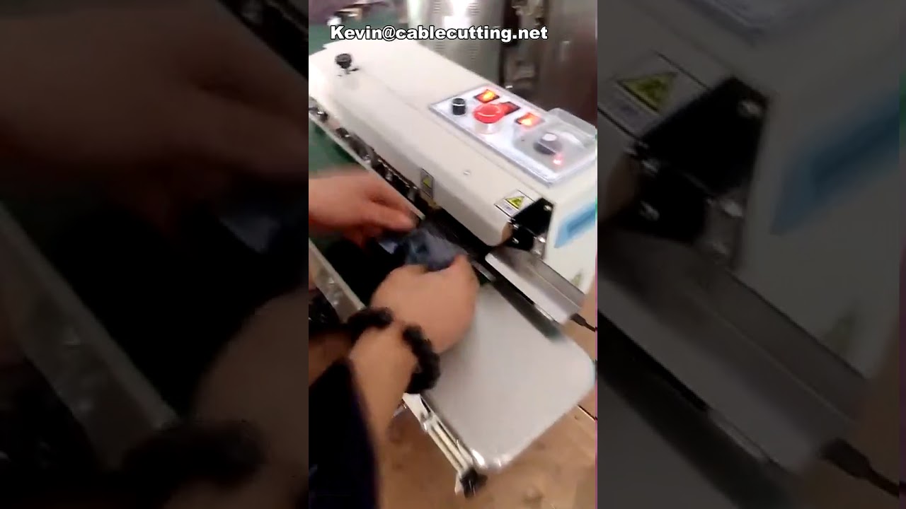 Selladora automática continua para bolsas de papel de aluminio, membrana de PVC y film de envasado de alimentos