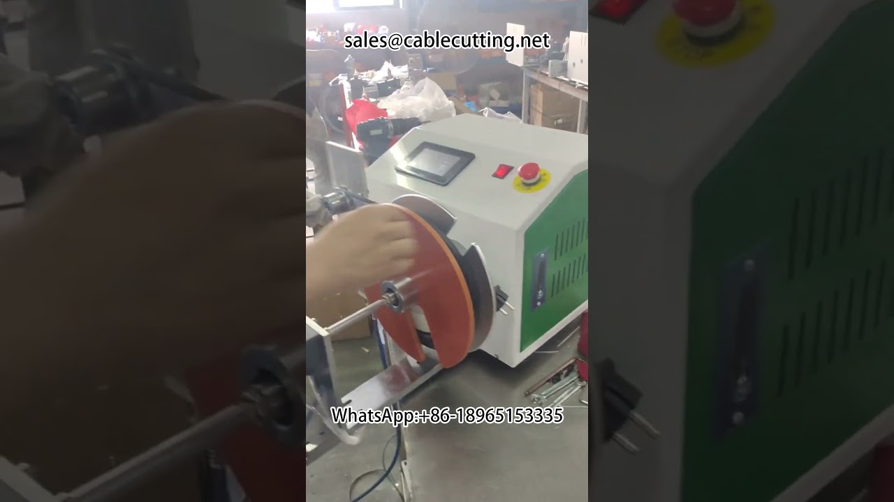 Máquina bobinadora y atadora de cables de alimentación - Equipo automatizado para bobinado y atado de rollos