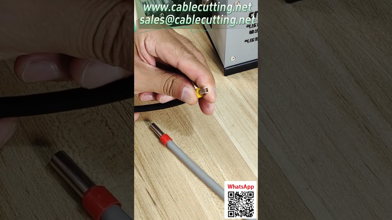 【Alicate de Crimpado Neumático 25M】Demostración de Crimpado de Terminales Tubulares Extendidos con Matrices Intercambiables #HerramientasIndustriales