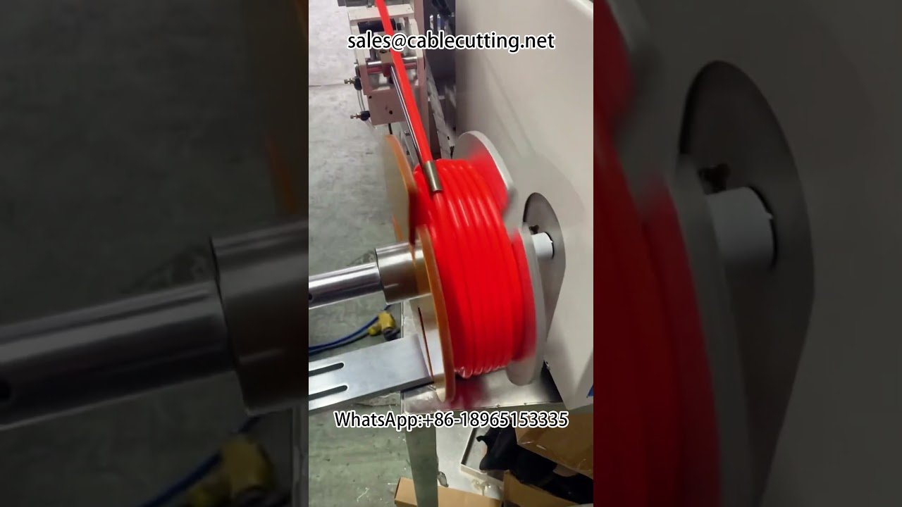 Máquina contadora y perforadora de rollos pequeños de tubo PE/PU #Manguera #Bobinadora #TuboPE #TuboPU #Automatización