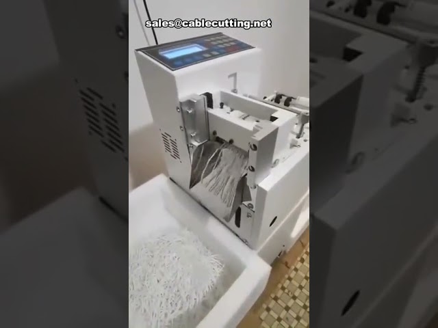 Máquina cortadora de cinta para lazos de mascarilla, bandas elásticas, cuerdas y tubos | Cortadora automática de precisión
