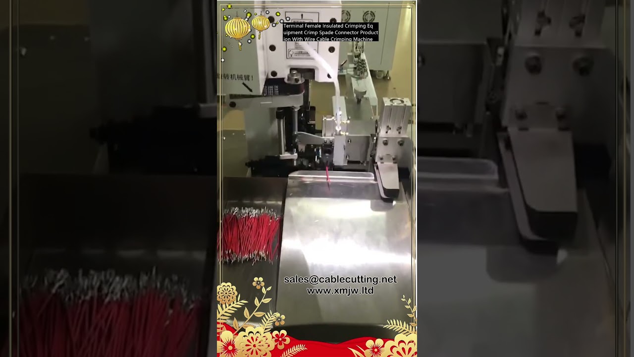 Máquina de Engarce para Terminales Hembra Aisladas - Producción de Conectores Tipo Espada con Cable
