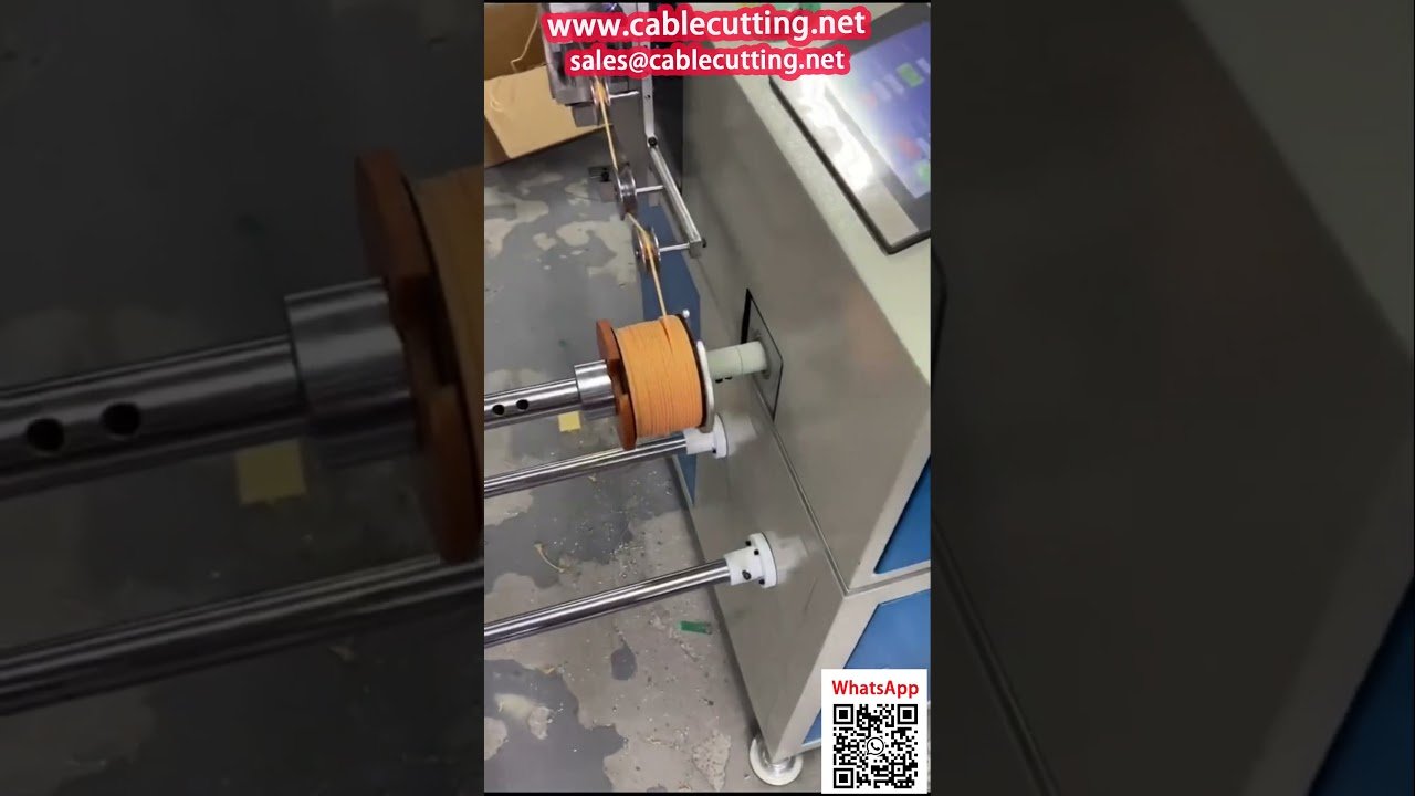 Máquina de bobinado de cordón de algodón de precisión con apilado y contador de metros