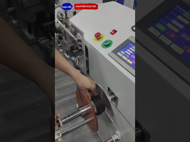 Máquina Vertical de Contar, Medir, Cortar, Bobinar y Atar Cables de Vaina Plana - Equipo de Enrollado y Empaque Automático