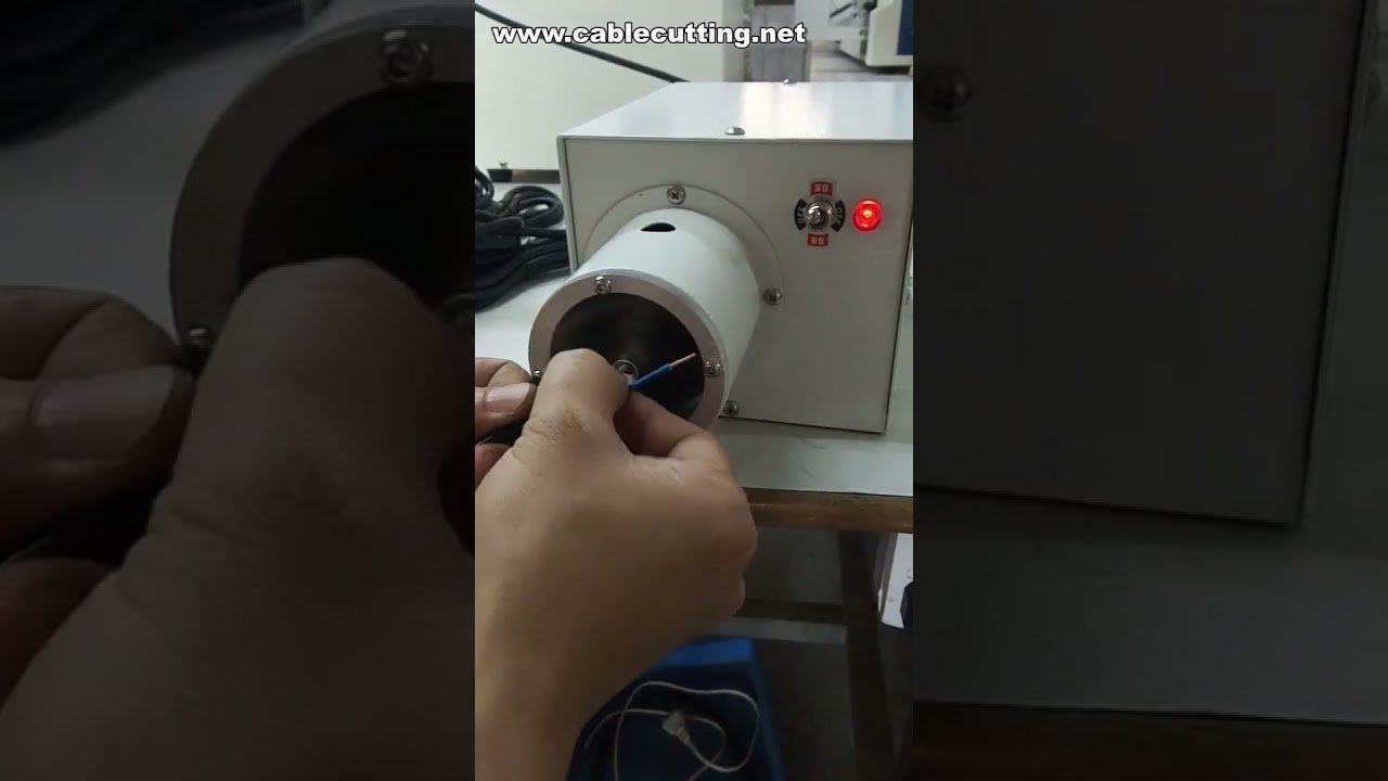Máquina Peladora y Trenzadora de Alambres con Cuchilla Rotativa | Procesamiento de Cables