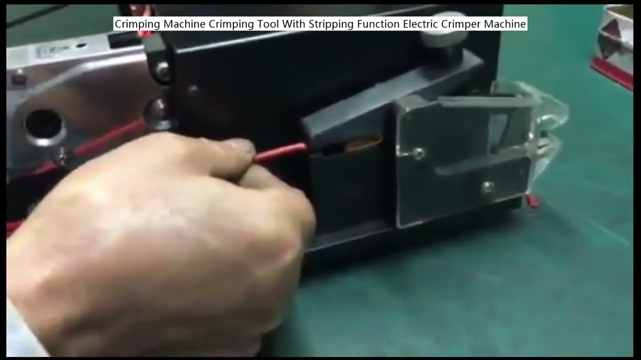 Máquina de crimpado eléctrica con función pelacables | Herramienta de crimpado automática