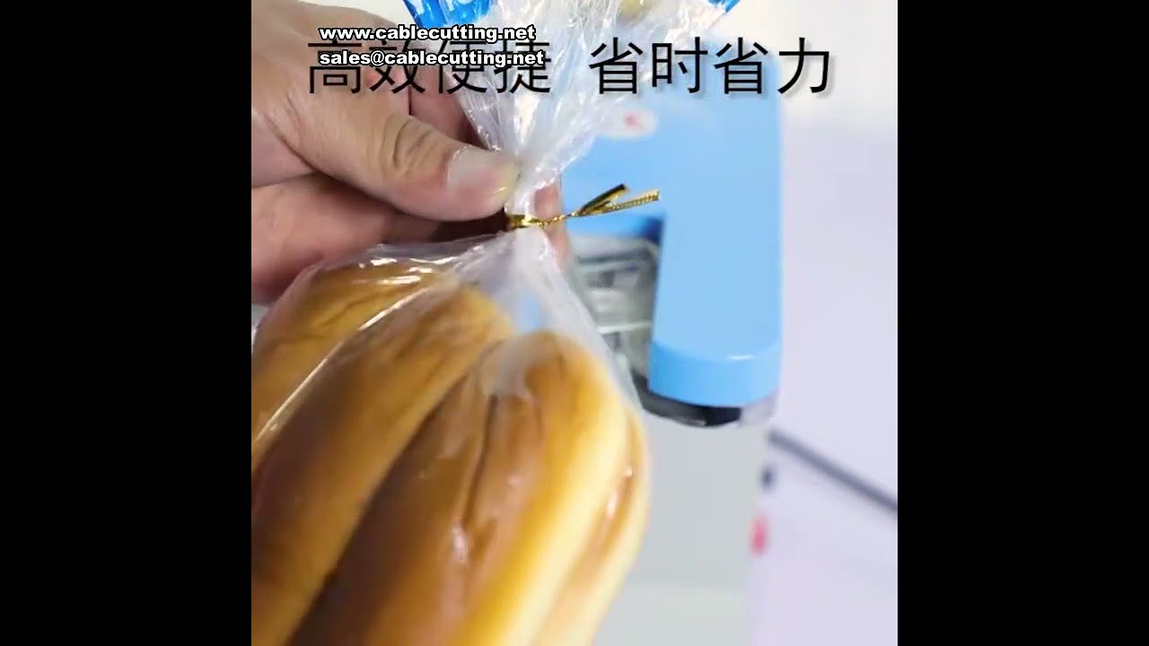 Máquina Automática de Sellado con Alambre Dorado para Bolsas de Plástico - Sellado y Atado Eficiente