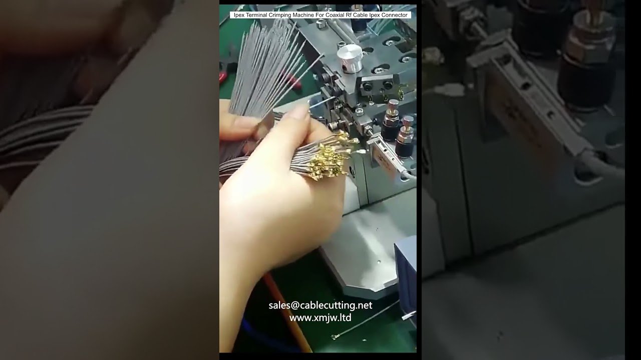 Máquina crimpadora Ipex para conector de cable coaxial RF - Alta precisión y eficiencia