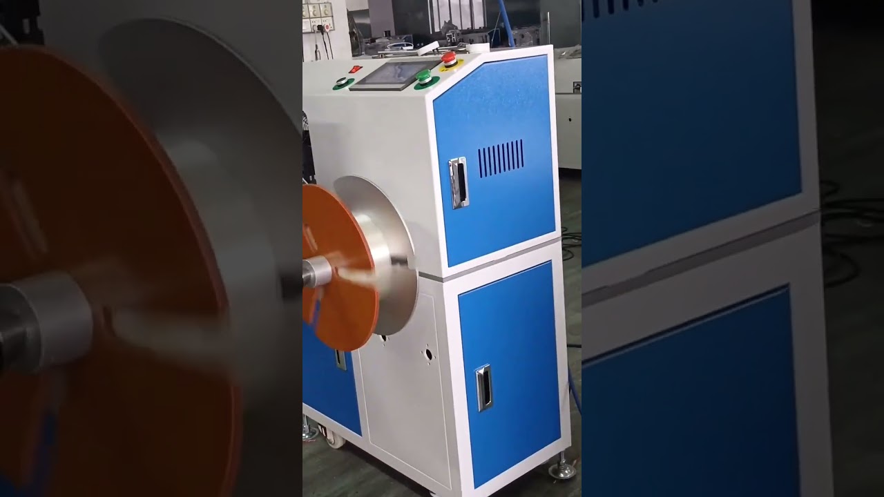 Máquina automática para medir, contar, clasificar, cortar y enrollar tubos de mangueras | #fábrica #maquinaria