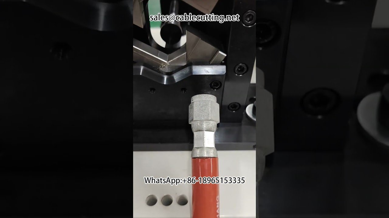 Prensa Hidroneumática para Terminales Cuadrados Grandes | Máquina de Prensado Servo Automático #ServoPrensa