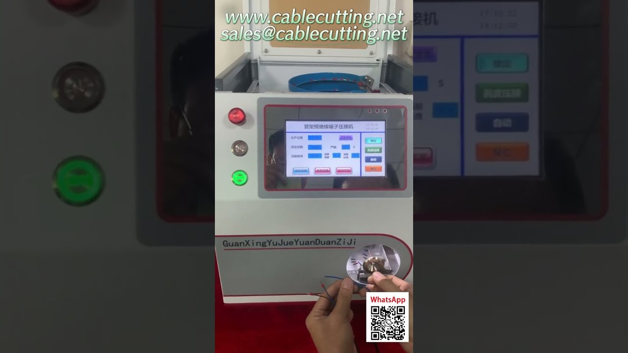 Máquina de crimpado de terminales tubulares con alimentación vibratoria automática | Alta precisión