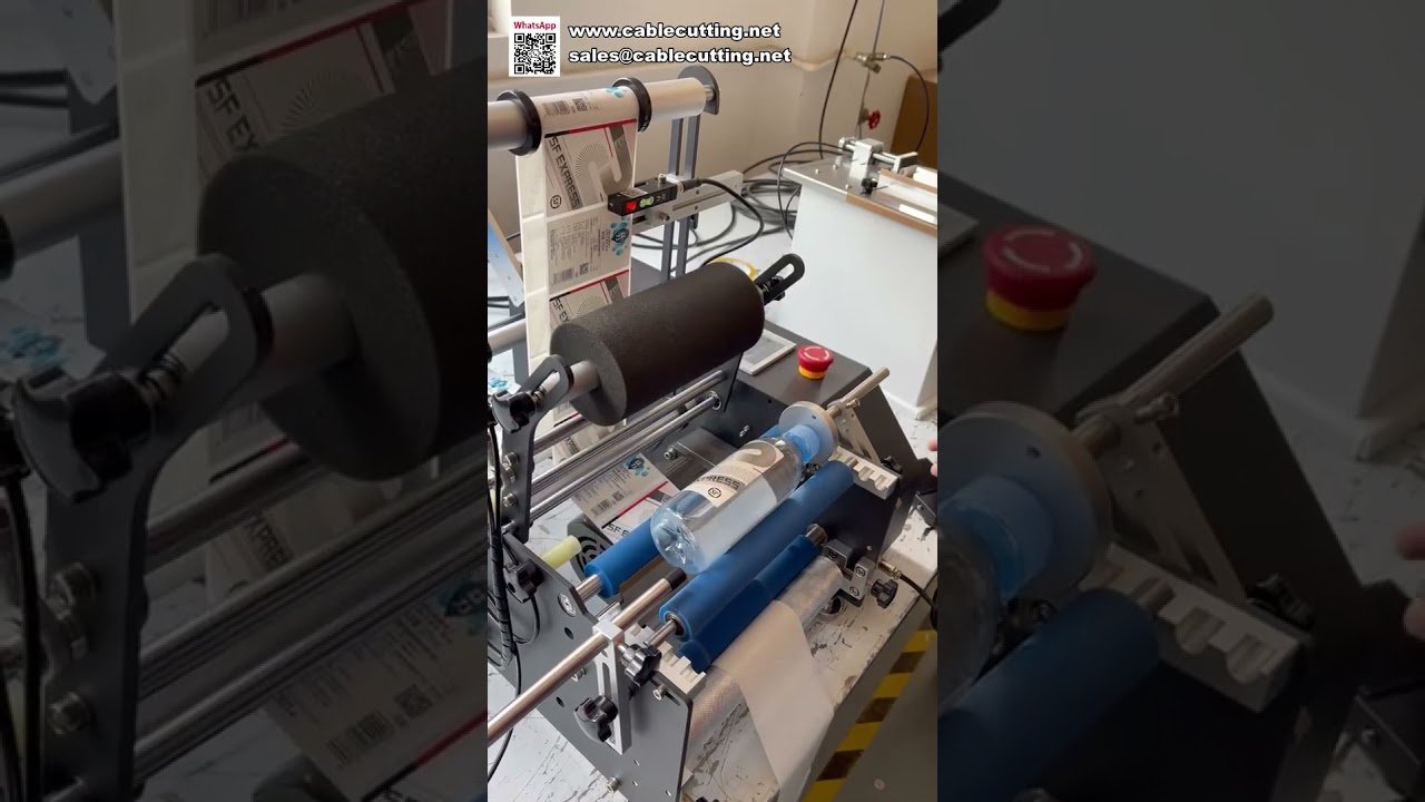 Máquina Etiquetadora de Botellas de Agua Mineral Sin Burbujas | Aplicador de Etiquetas de Alta Velocidad para Botellas Redondas