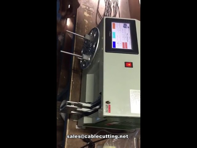 Máquina semiautomática de bobinado y atado de cables