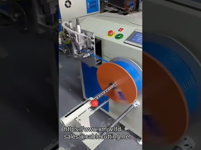 Máquina Totalmente Automática para Bobinar, Enrollar, Cortar y Atar Cables con Medición Precisa de Longitud