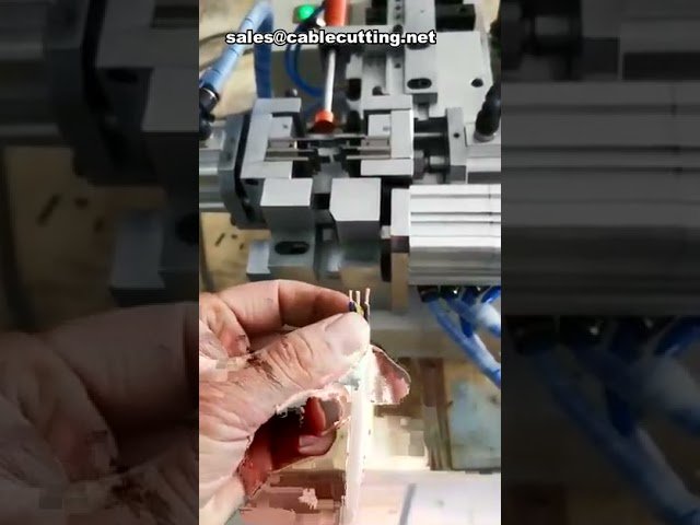 Máquina neumática multifunción para corte y pelado de cables - Equipo de automatización industrial