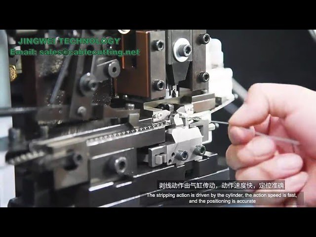 Máquina semiautomática de pelado y crimpado de cables para terminales Molex y JST XH