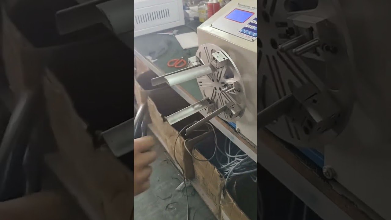 Máquina de bobinado y atado de cables para procesamiento de arneses #maquinaria #automotriz #bricolaje