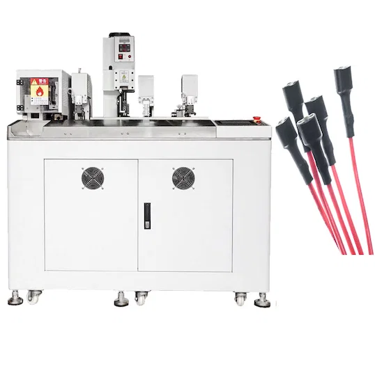 Máquina de Inserción de Tubo Termorretráctil, Torsión, Estañado y Engarce - Máquina Automática de Crimpado de Cables